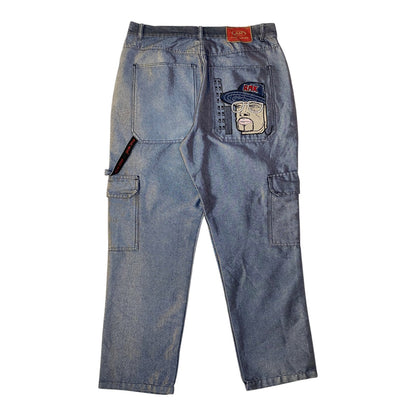 Axel News Baggy Y2K Denim Cargo Pants