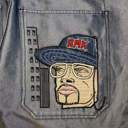 Axel News Baggy Y2K Denim Cargo Pants