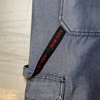 Axel News Baggy Y2K Denim Cargo Pants
