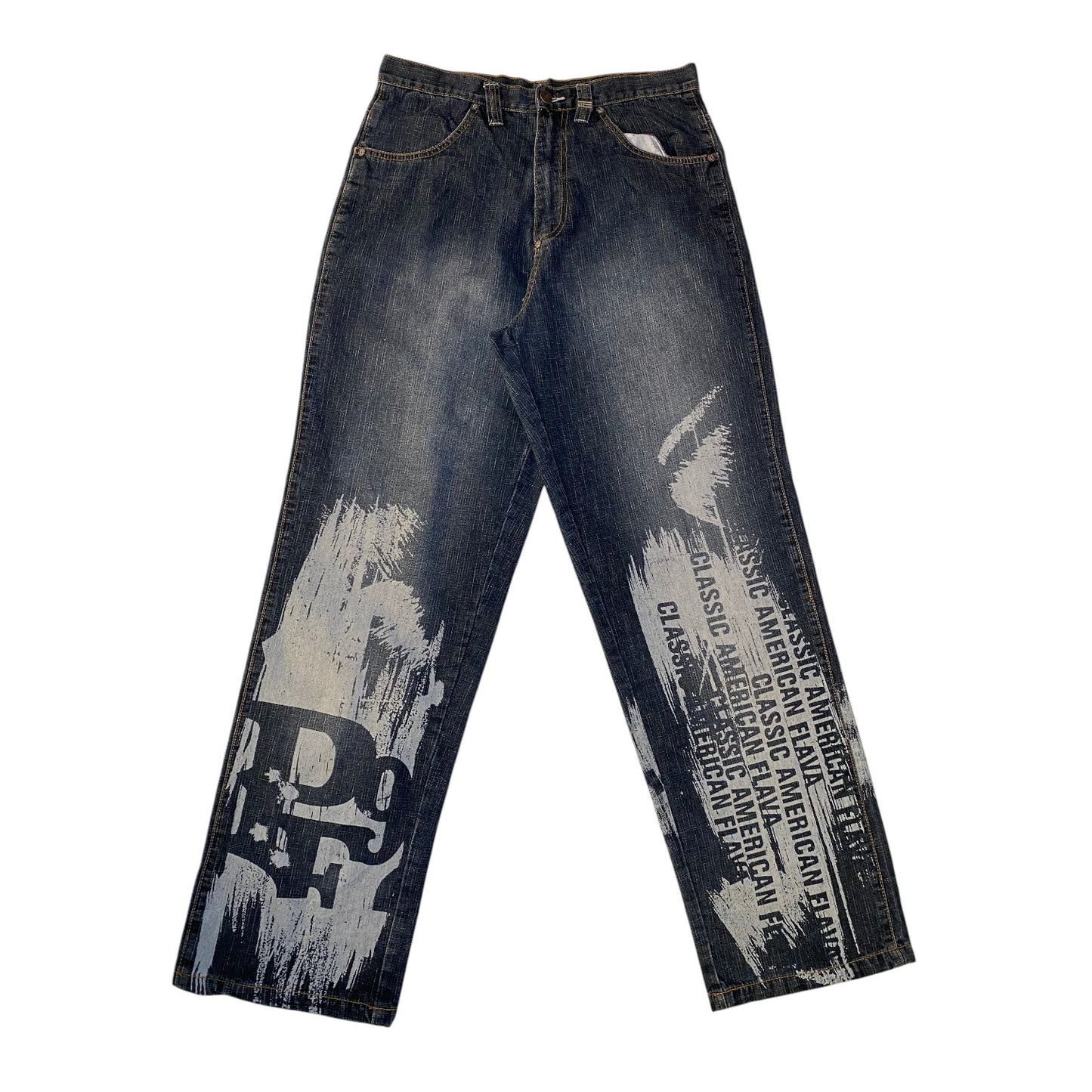 Phat Farm Classic American Flava Baggy Y2K Jeans