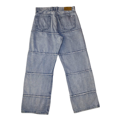PacSun Raw Edge Grid Panel Baggy Jeans