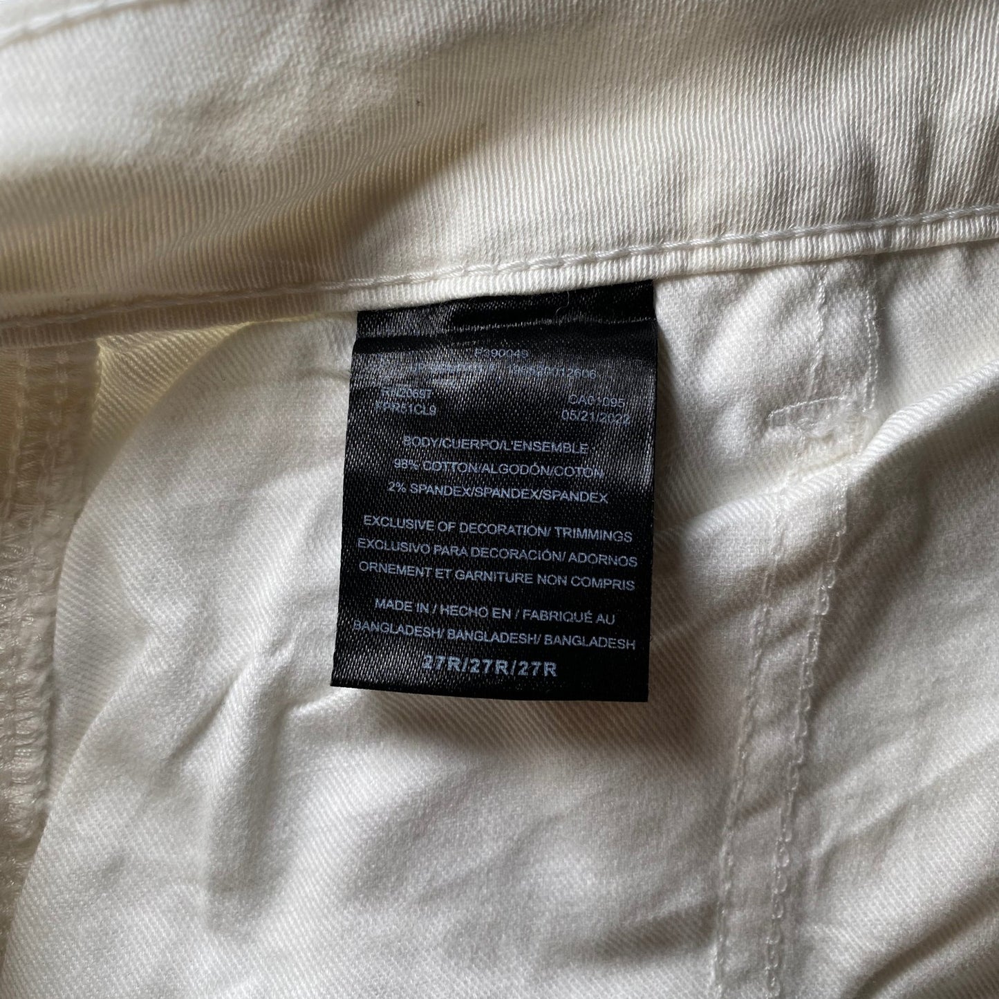Dickies Off-White Stretch Canvas Pants