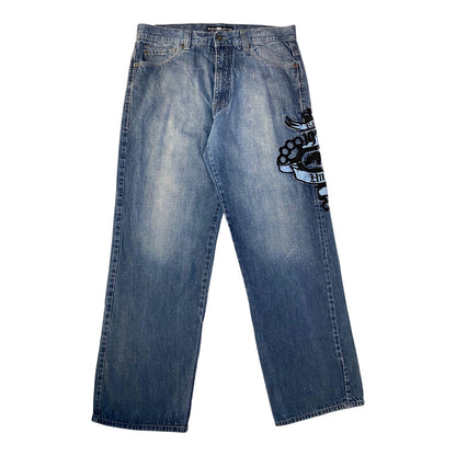 Ecko Unltd. Raw Uncut Embroidered Baggy Y2K Jeans