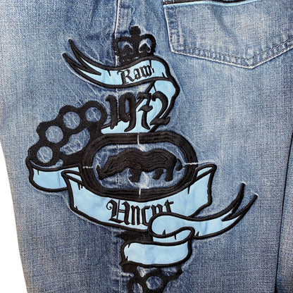 Ecko Unltd. Raw Uncut Embroidered Baggy Y2K Jeans