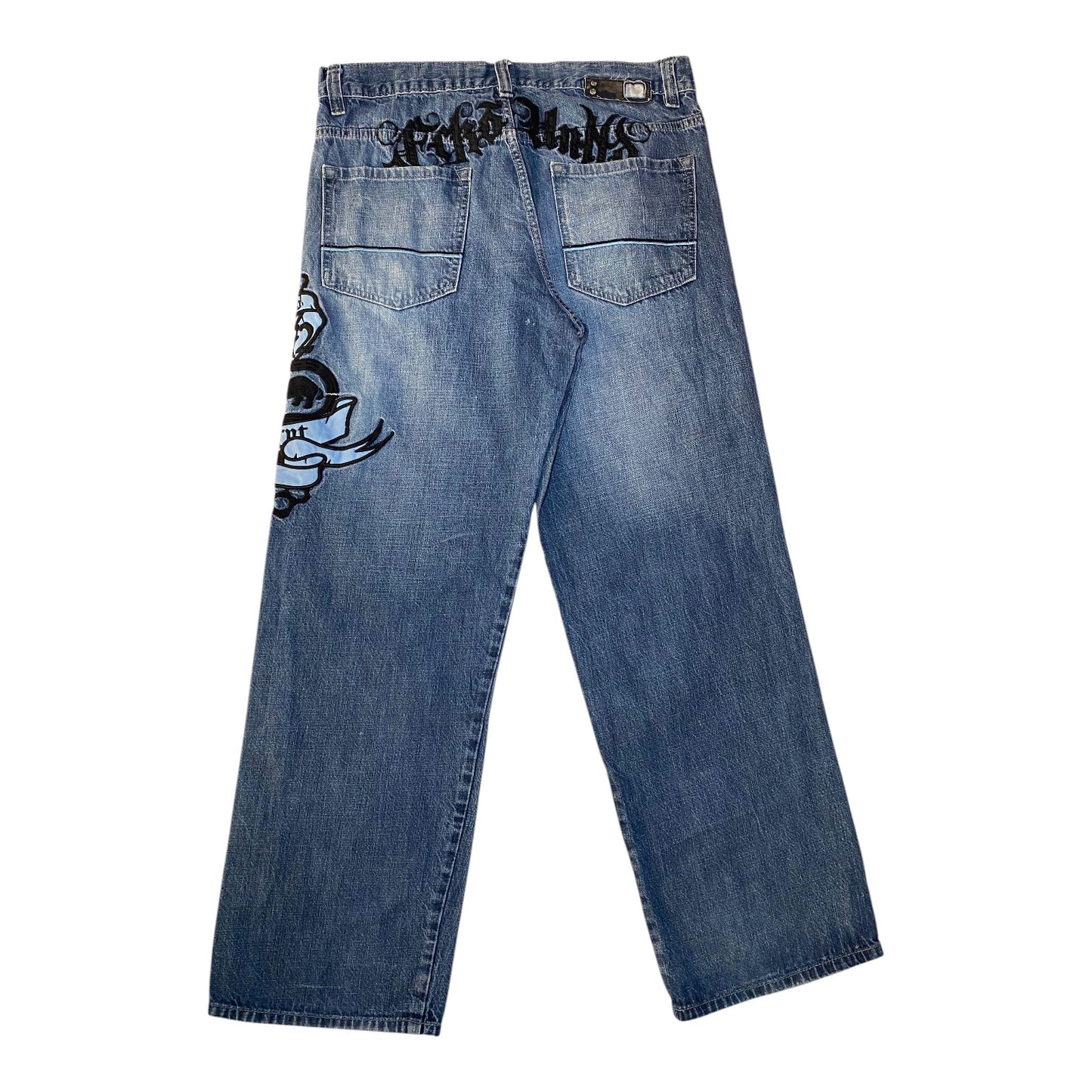 Ecko Unltd. Raw Uncut Embroidered Baggy Y2K Jeans