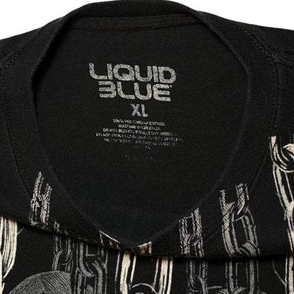 Liquid Blue Hanging Skulls Black T-Shirt