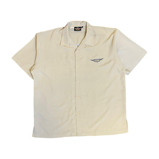 Harley Davidson Yellow Button Up T-Shirt