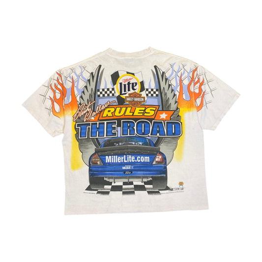 2000 Vintage Rusty Wallace Miller Lite x Harley Davidson Motors T-Shirt