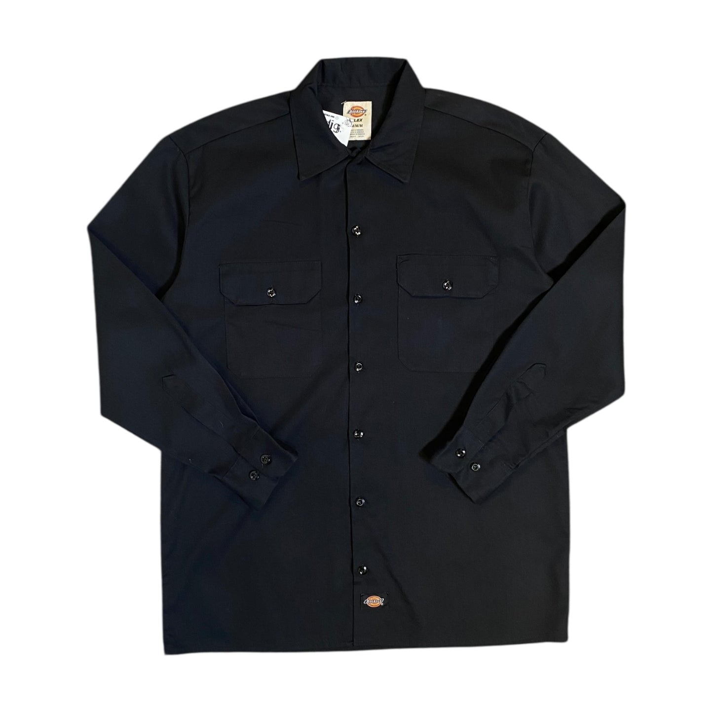 Dickies Black Long Sleeve Button Up Shirt