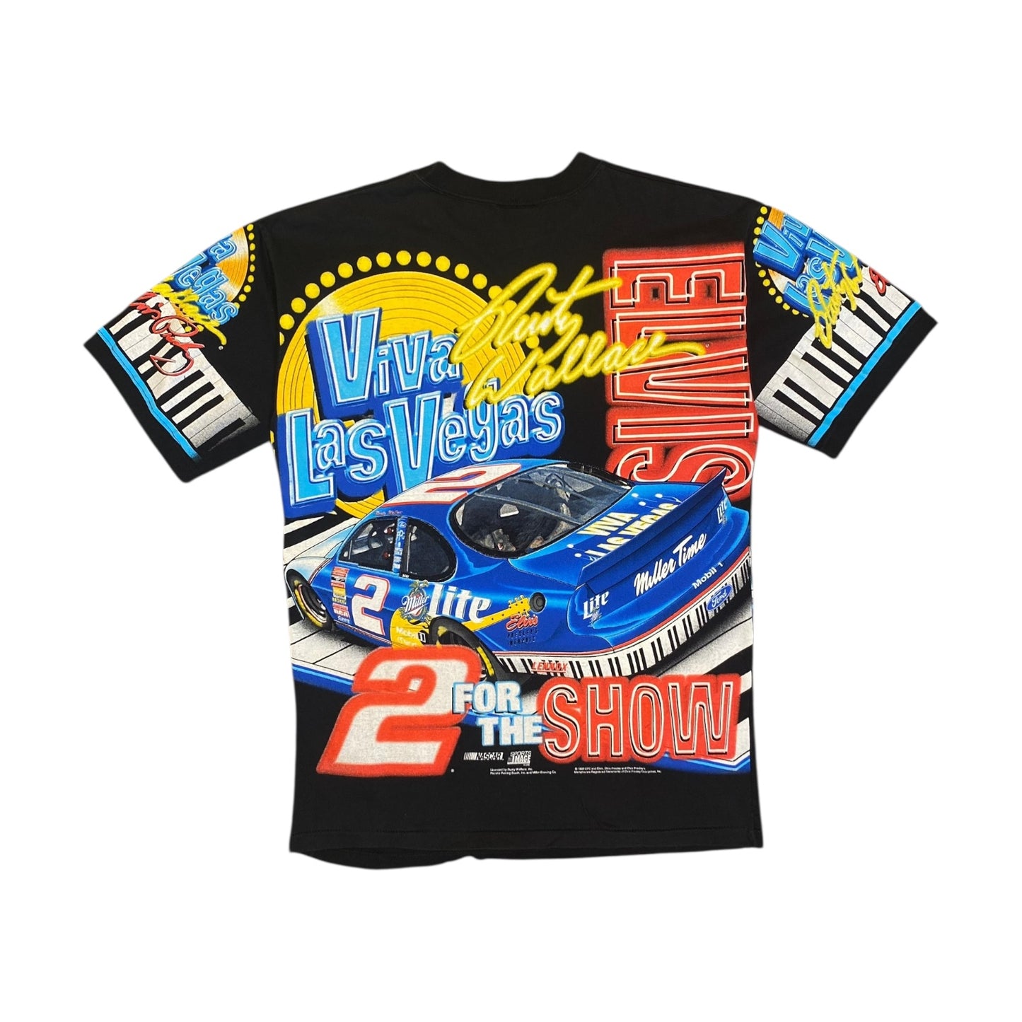 1998 Rusty Wallace x Elvis Presley Nascar Las Vegas T-shirt