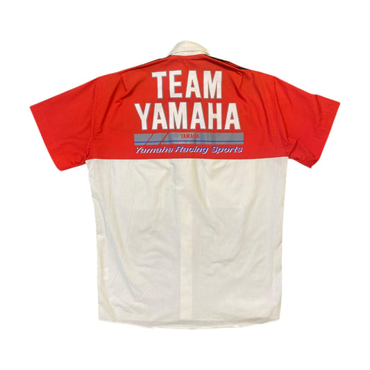 Yamaha Racing Sports Red/White Button Up T-Shirt