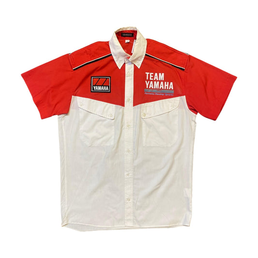 Yamaha Racing Sports Red/White Button Up T-Shirt
