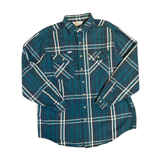 Carhartt Green Long Sleeve Button up Checkered Shirt
