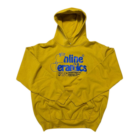 Online Ceramics Haunted Wagon Yellow Hoodie