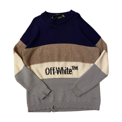 Off-White Wool Striped Sweater 'Multicolor'