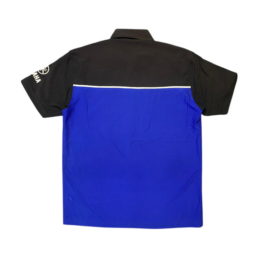 Yamaha Racing Blue/Black Button Up T-Shirt