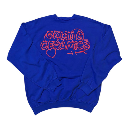 Online Ceramics Love Grows Faster Blue Sweater