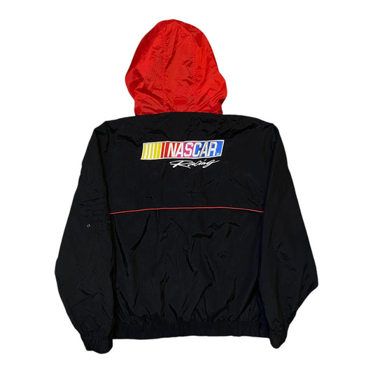 NASCAR Racing Black/Red Hooded Windbreaker
