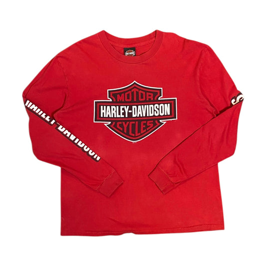 Harley Davidson Long Sleeve Longwood Washington Red T-Shirt