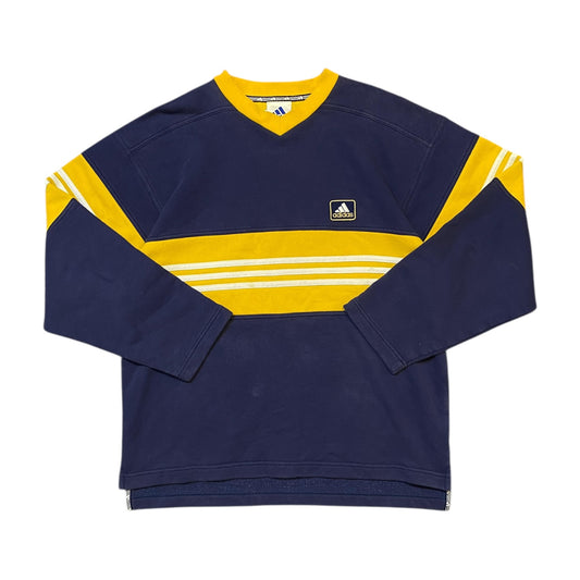 Vintage Adidas Navy/Yellow Sweater
