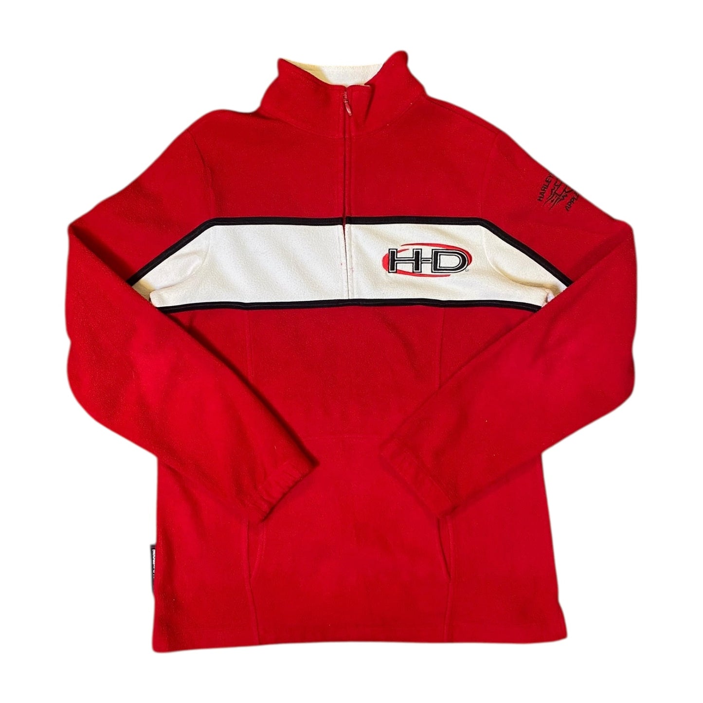 Harley Davidson Red Quarter Zip Sweater