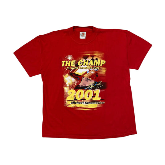 Formula 1 World Champion 2001 Micheal Schumacher Red T-Shirt