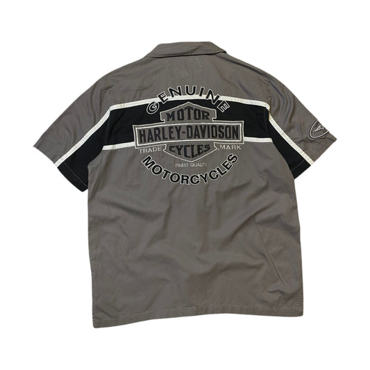 Harley Davidson Black/Grey Button Up Shirt