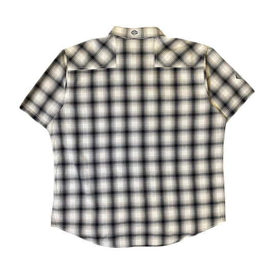 Harley Davidson Plaid Button Up T-Shirt