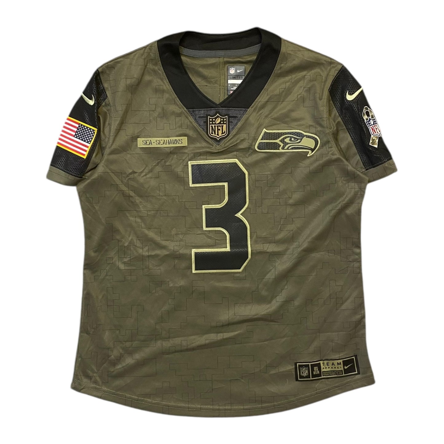 NFL Seattle Seahawks Olive Green #3 Wilson Jersey