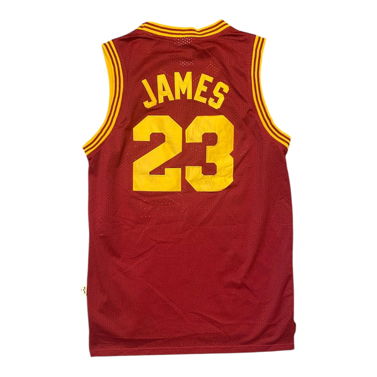 NBA Cavaliers #23 Lebron James Classics Maroon/Yellow Jersey