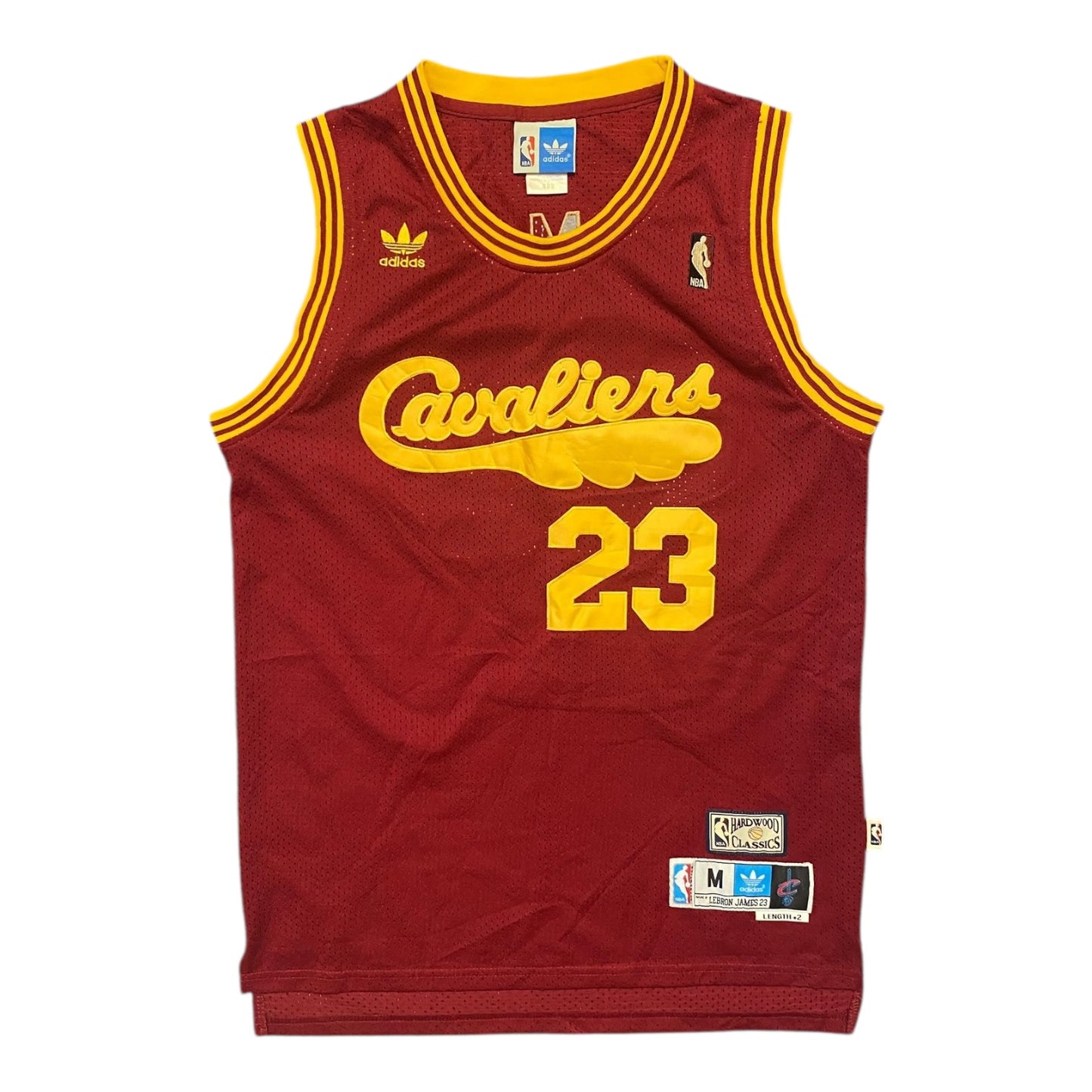 NBA Cavaliers #23 Lebron James Classics Maroon/Yellow Jersey