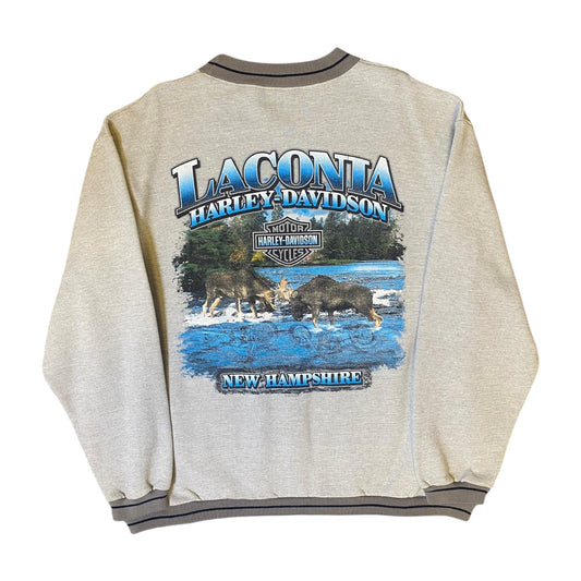 Harley Davidson Laconia New Hampshire Grey Sweater
