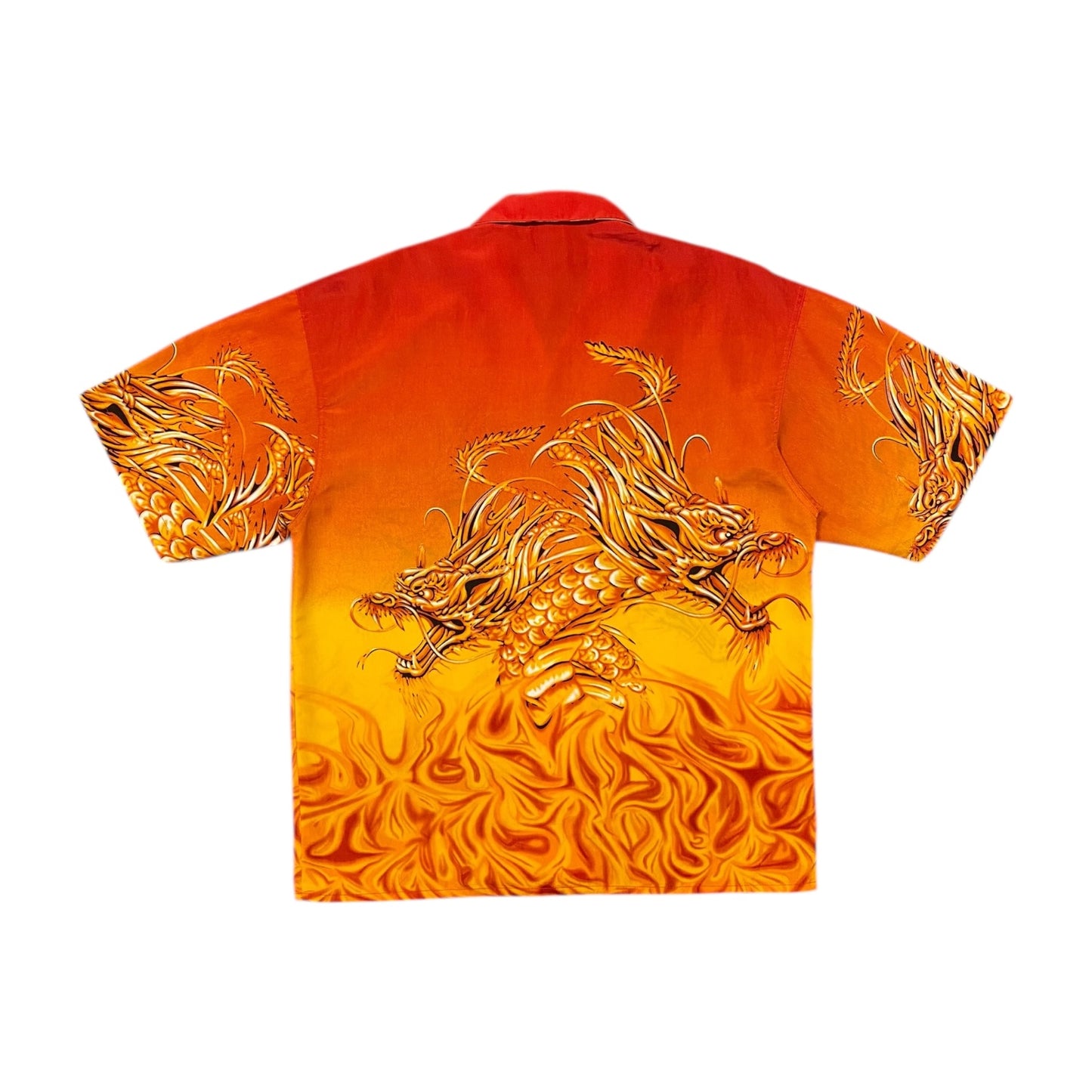 BAM Dragon & Fire Graphic Button Up Shirt