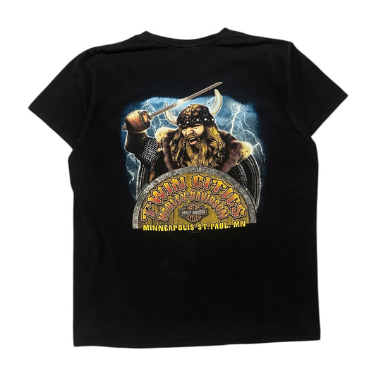 Harley Davidson Twin Cities Viking Print T-Shirt