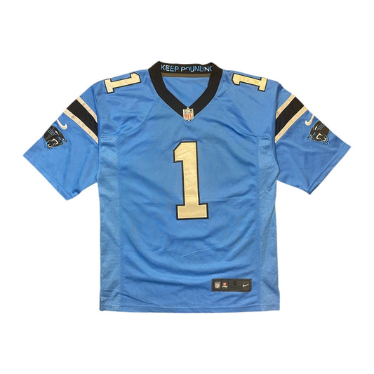 NFL Panthers #1 Newton Jersey Blue