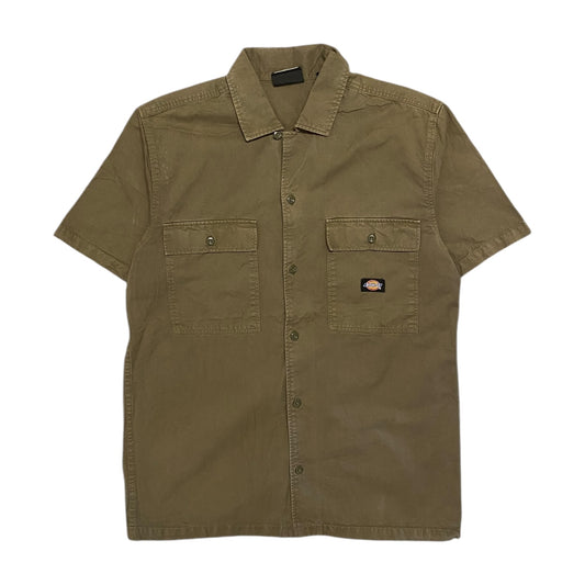 Dark Green Dickies Button Up T-Shirt