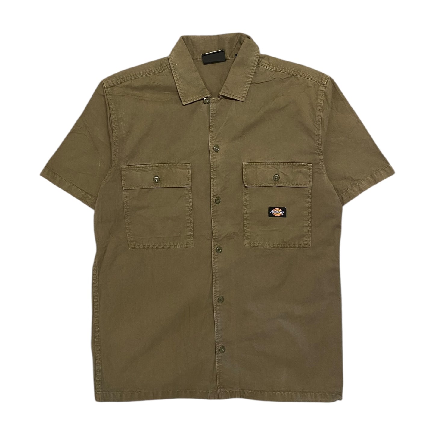 Dark Green Dickies Button Up T-Shirt