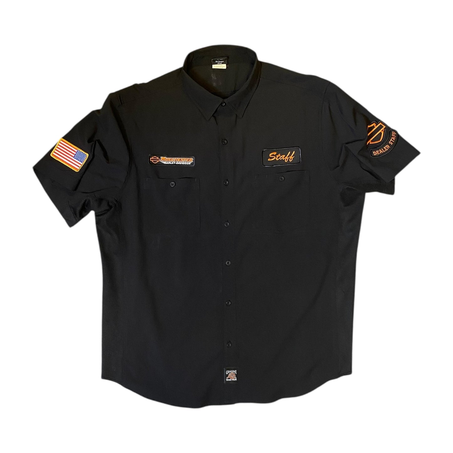 Harley Davidson Dealer Staff Black Button Up T-Shirt