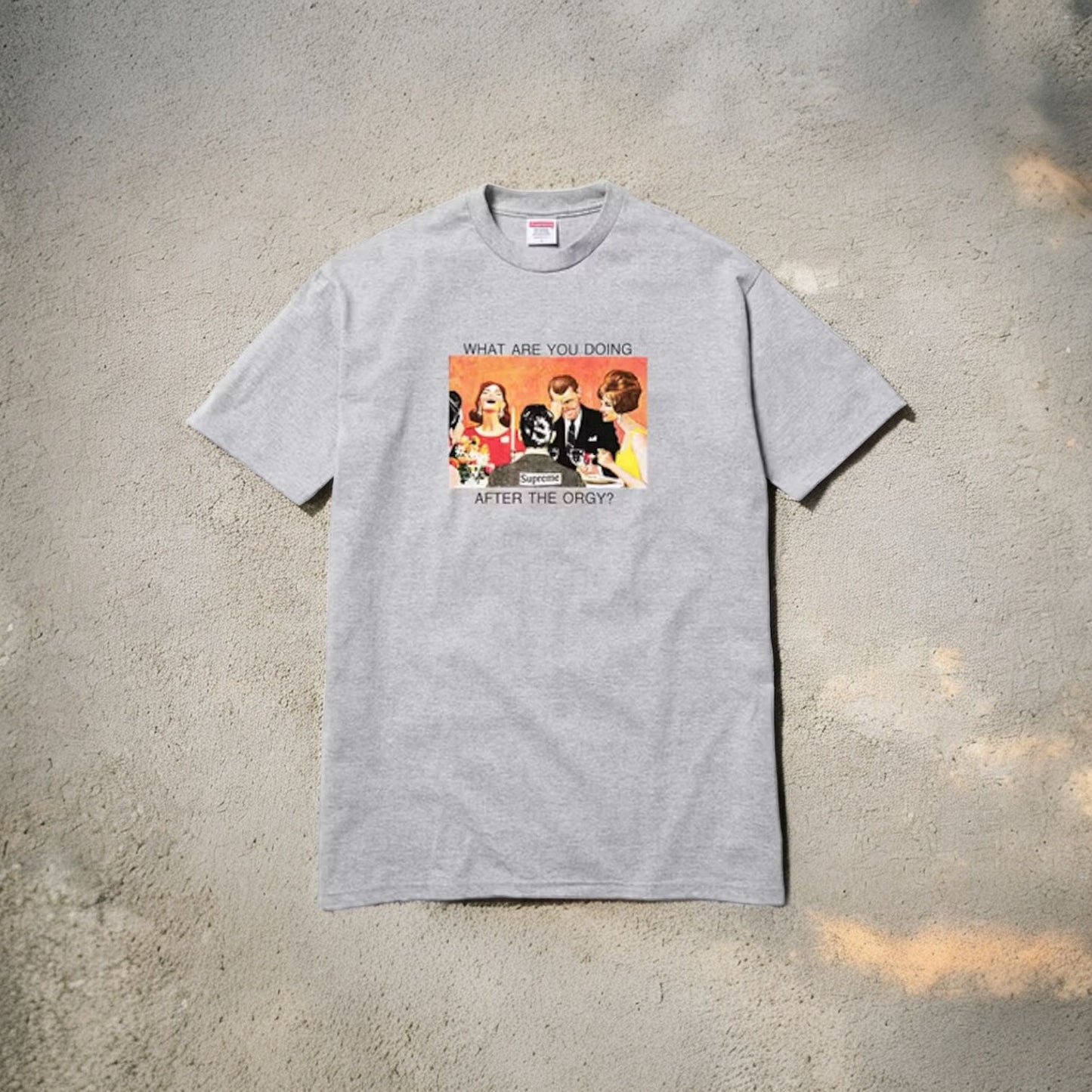 Supreme What Are You Doing After The Orgy? Grey T-shirt