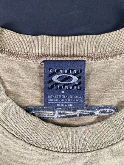 Vintage Oakley Center Logo Khaki T-shirt