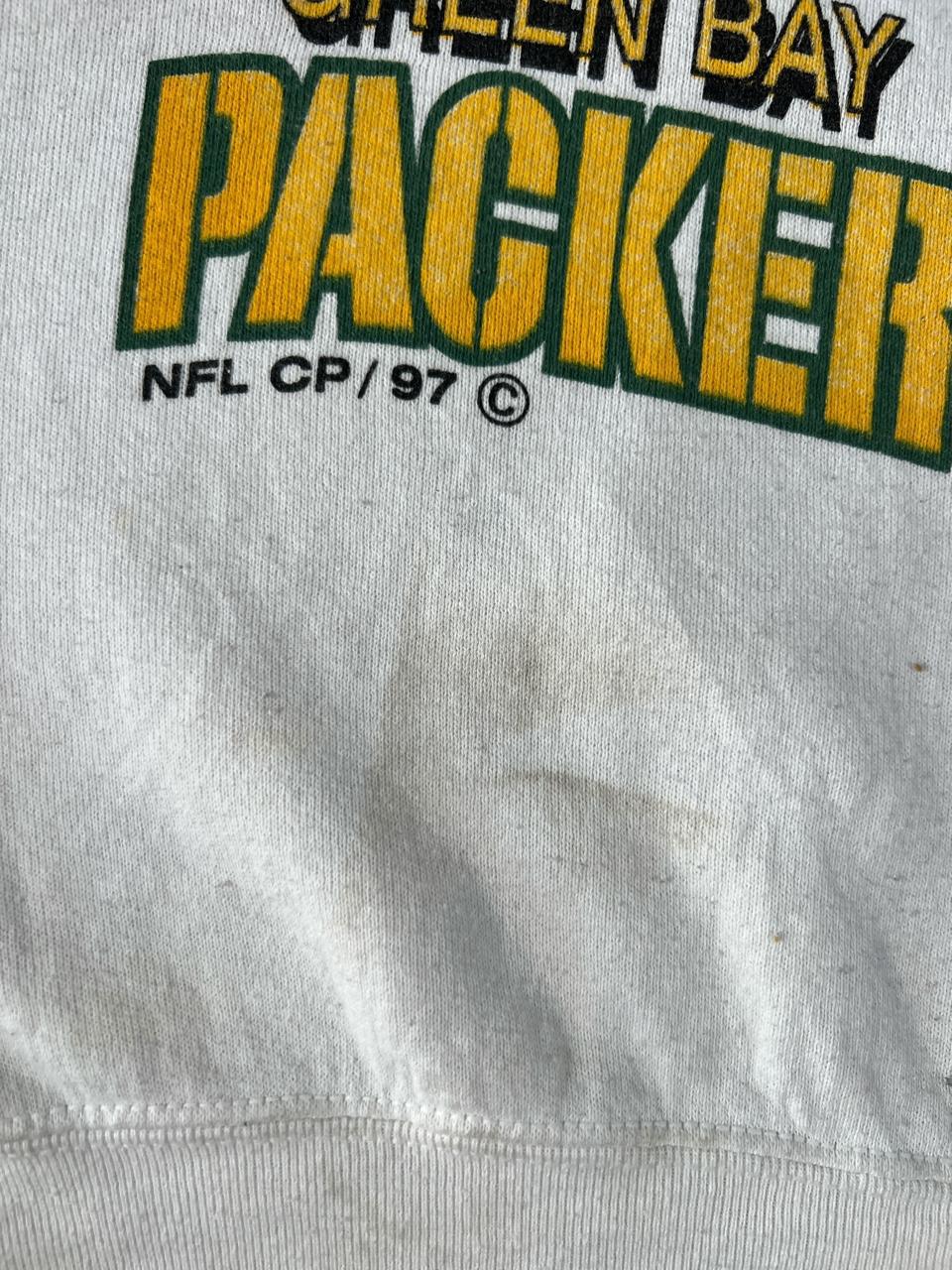 Vintage 90s Super Bowl XXXI Football New England Patriots Vs GB Packers NFL American Football Sweater