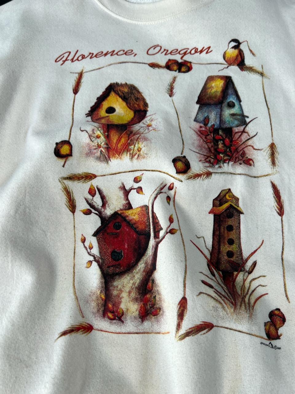 Vintage Ohiopyle 1997 Florence, Oregon Light Beige Sweater