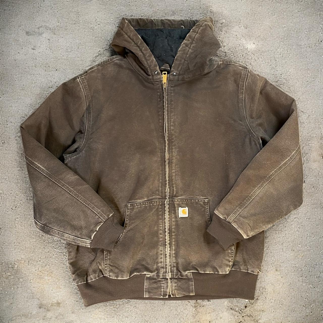 Carhartt Hoodie Brown Work Jacket