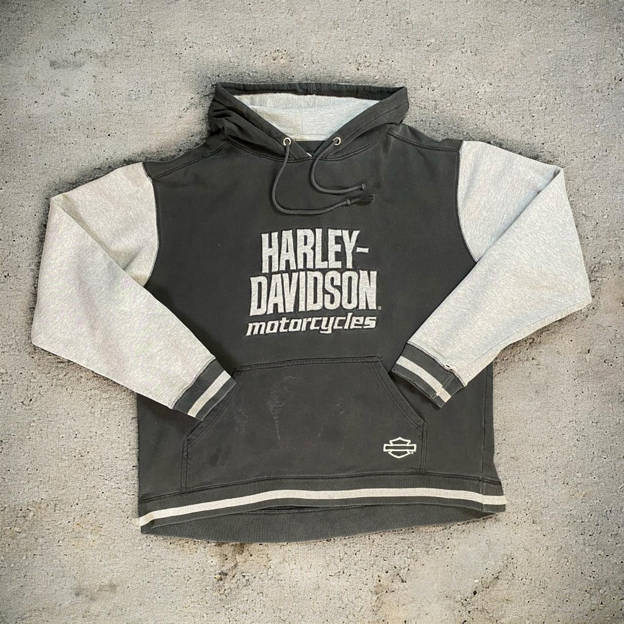 Harley Davidson Black and Grey Hoodie