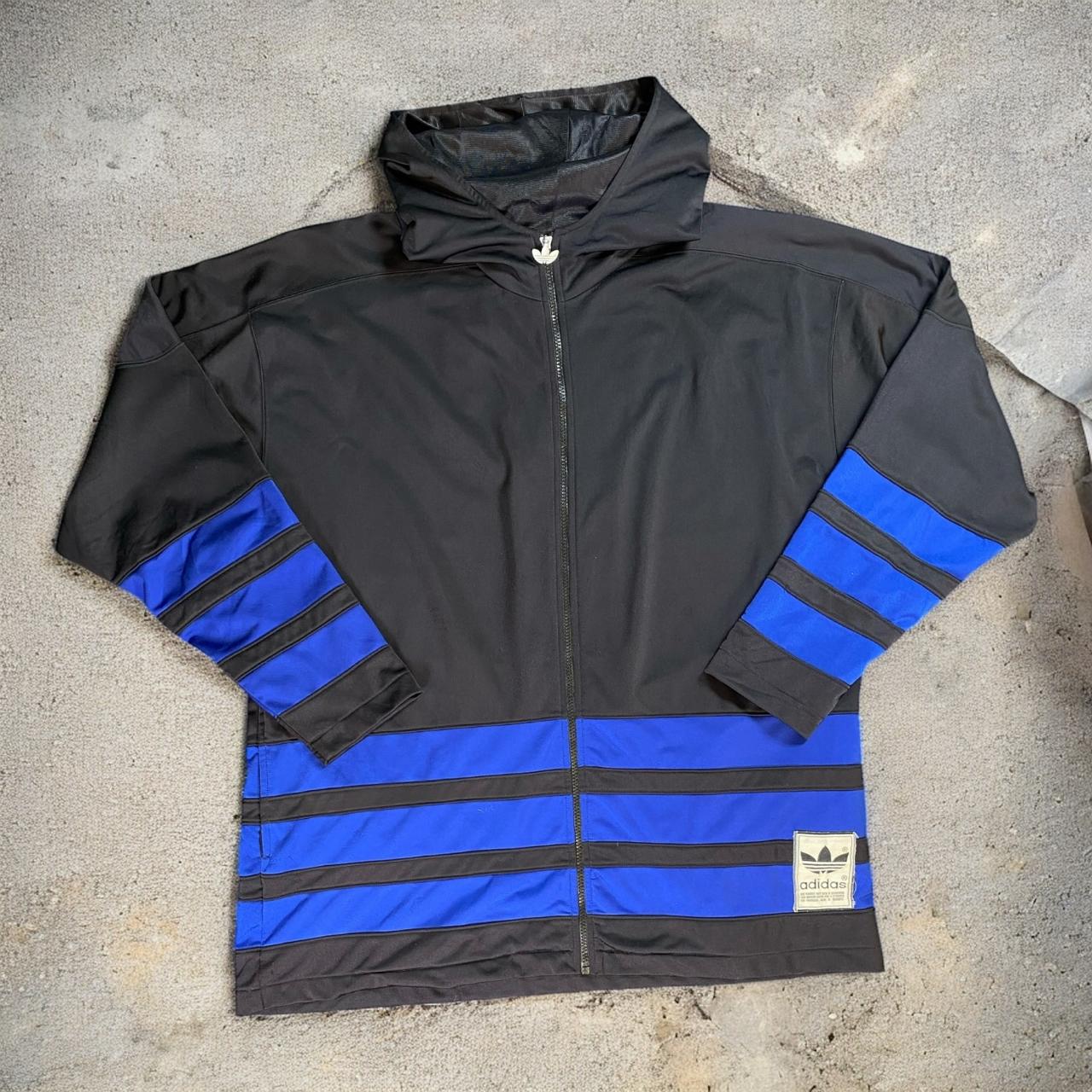 Adidas Originals Black And Blue Hoodie