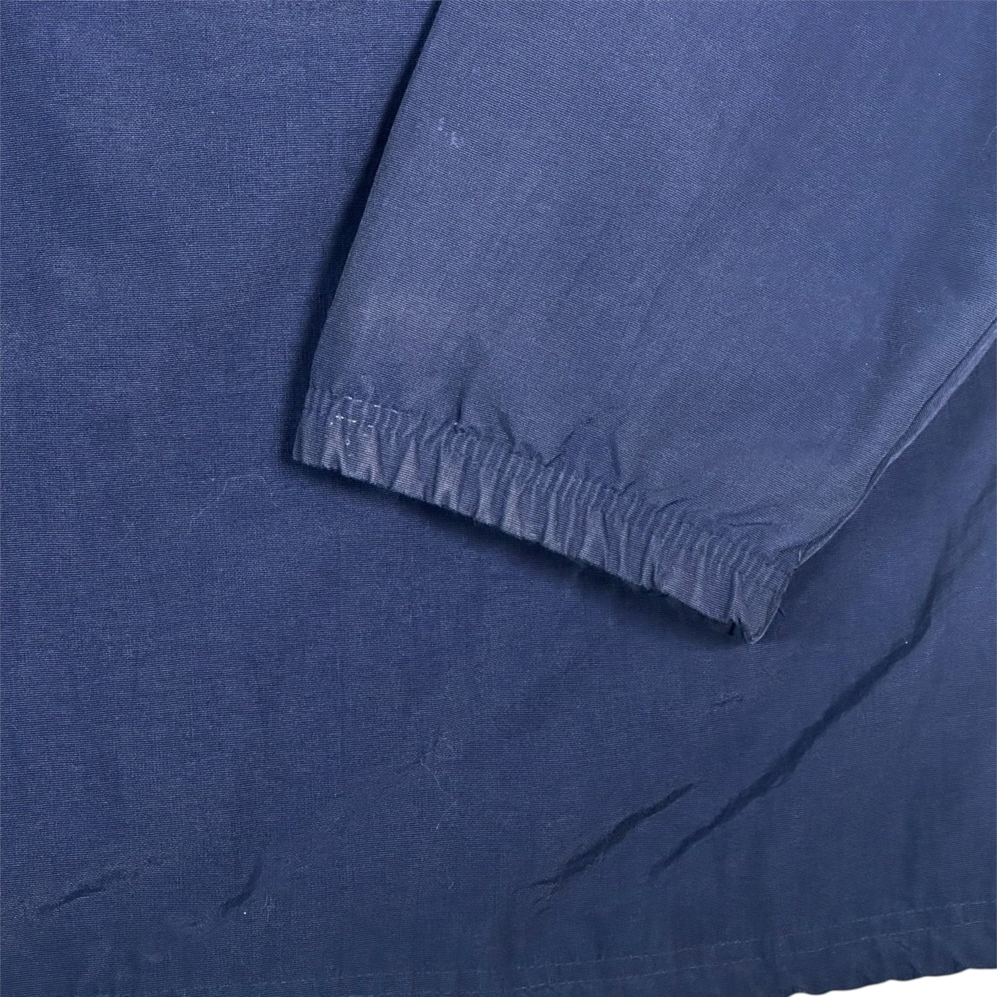 Digg It Thrift & Vintage navy blue Adidas coach jacket sleeve with elastic cuff detail