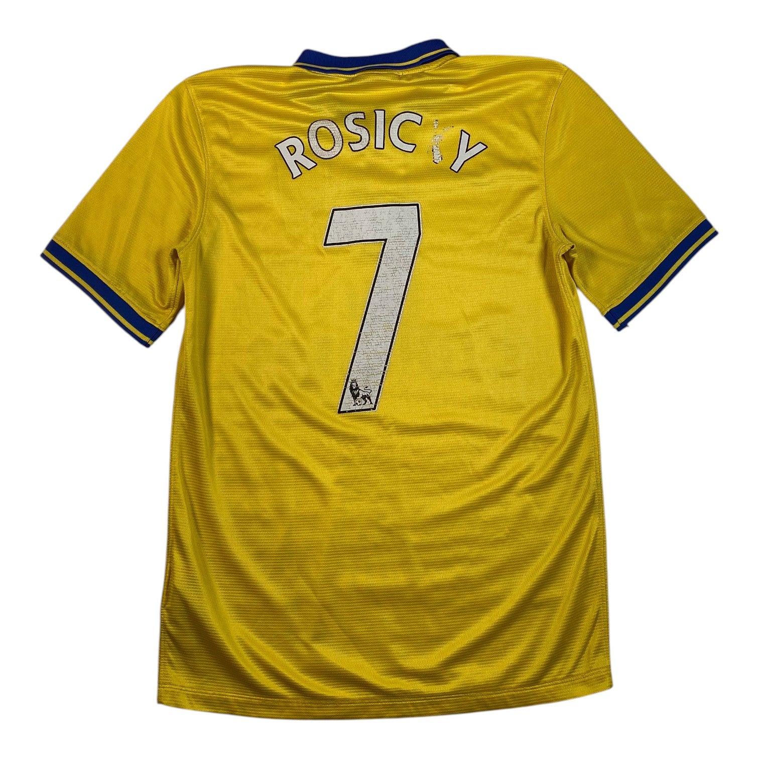 Digg It Thrift & Vintage 2013-2014 Arsenal away football shirt in yellow with Rosicky number 7 on the back
