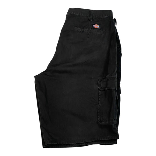 Digg It Thrift & Vintage black Dickies loose fit cotton canvas cargo shorts with side pockets and back label