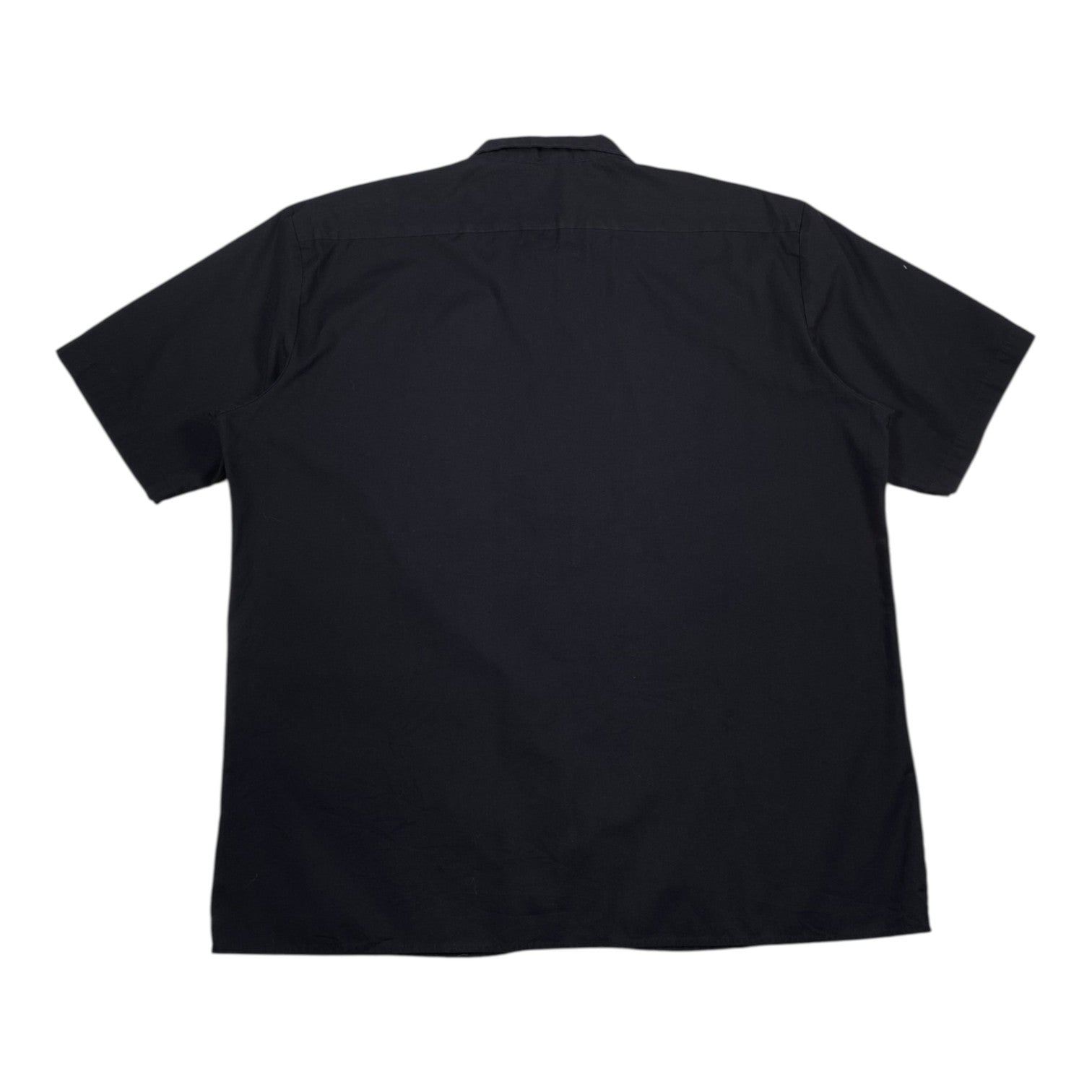 Back view of a black Dickies short-sleeve work shirt from Digg It Thrift & Vintage, size 2XL