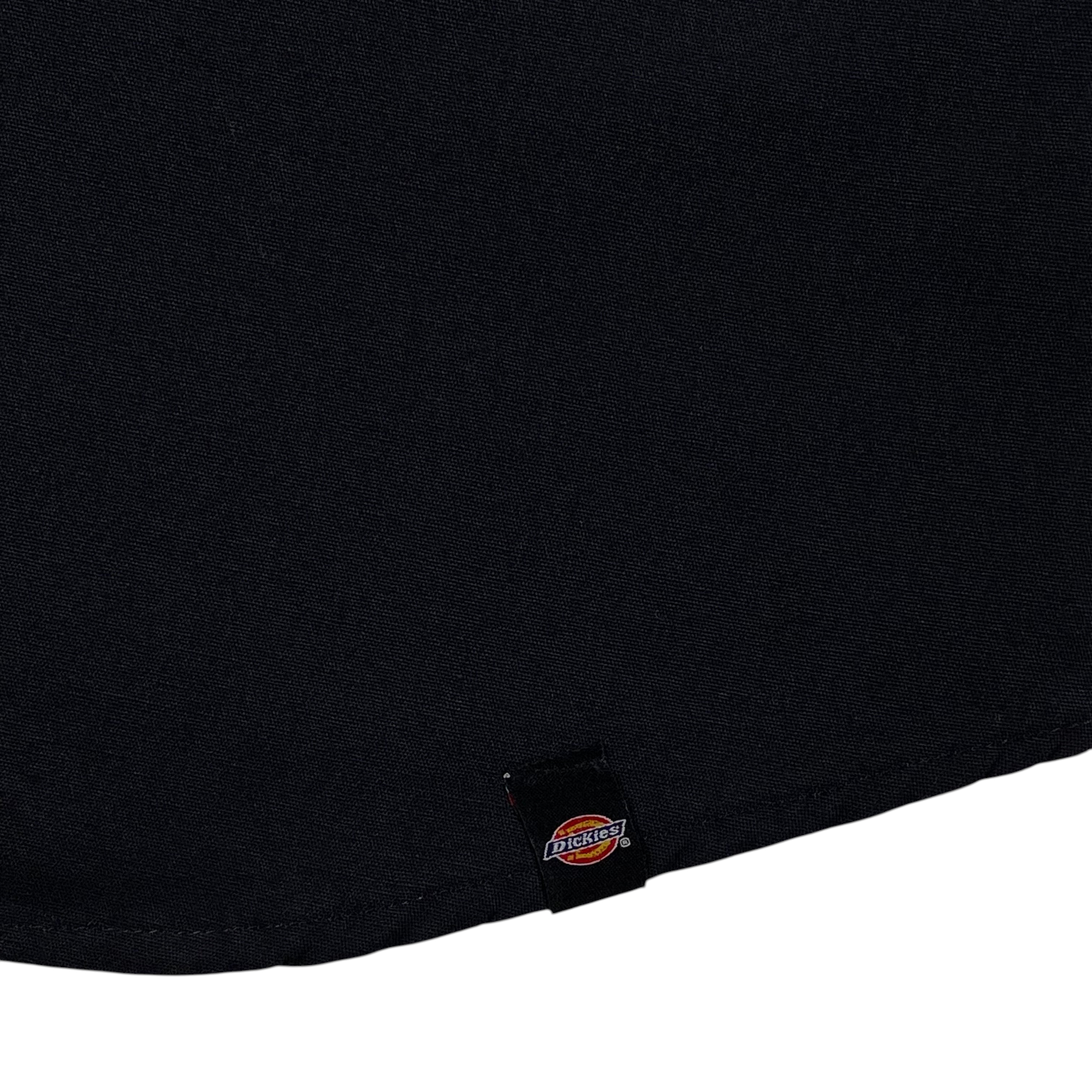 Digg It Thrift & Vintage black Dickies work shirt hem with branded logo tag